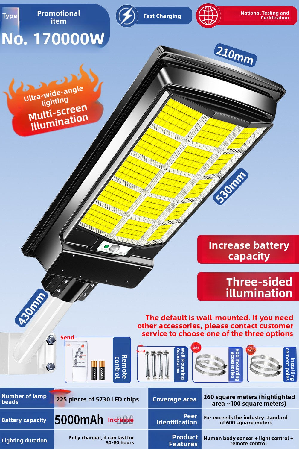 Solar Powered Outdoor Lights Super Bright Waterproof Automatic Operation