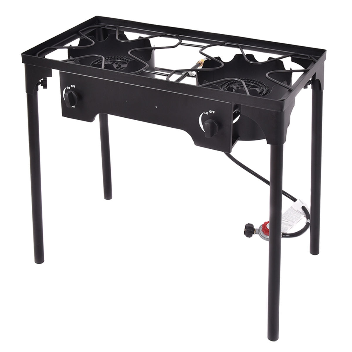 150,000 BTU Double Burner Outdoor Stove – Heavy-Duty Cast Iron Camping & Tailgating Cooker