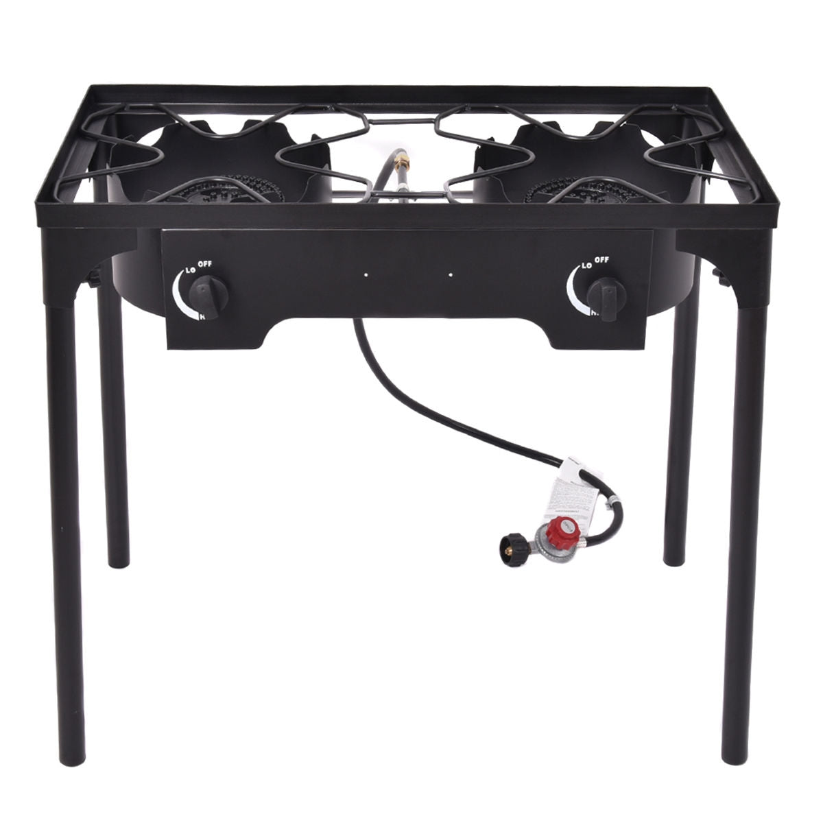 150,000 BTU Double Burner Outdoor Stove – Heavy-Duty Cast Iron Camping & Tailgating Cooker