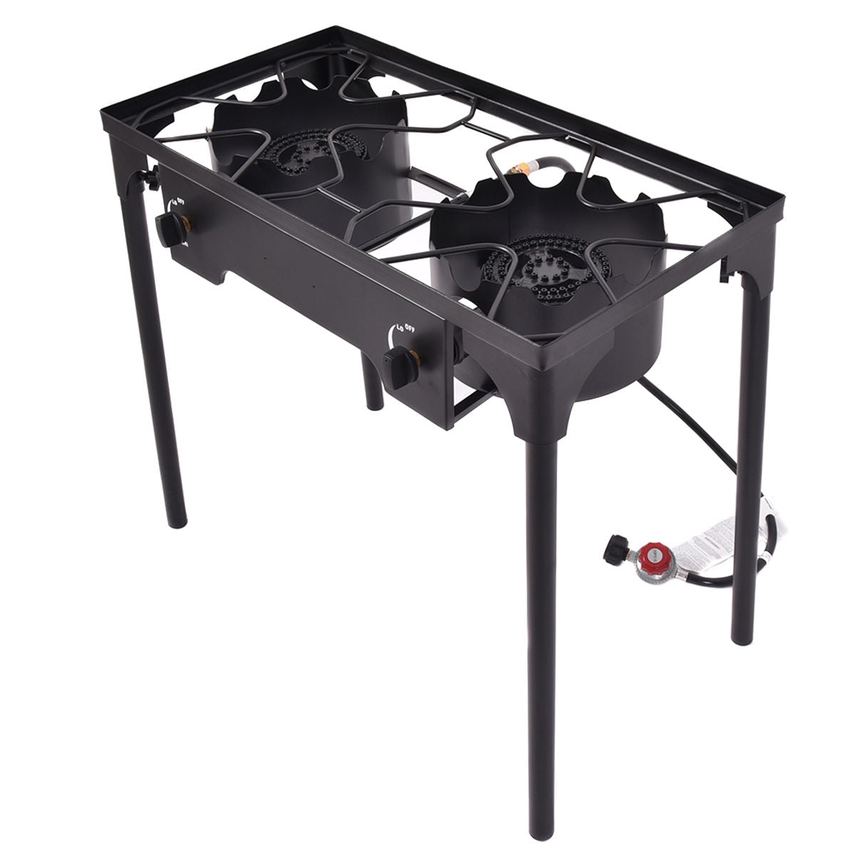 150,000 BTU Double Burner Outdoor Stove – Heavy-Duty Cast Iron Camping & Tailgating Cooker