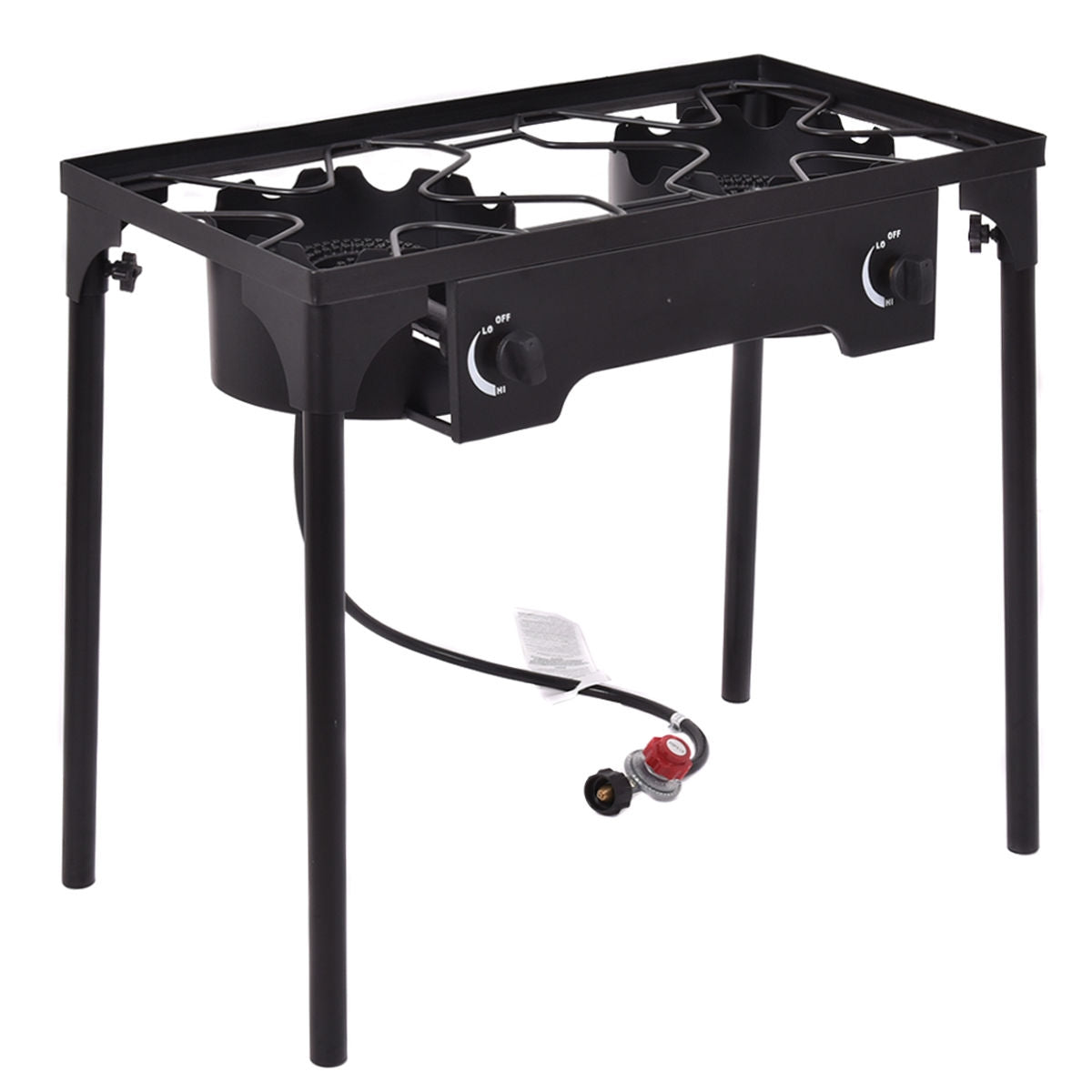 150,000 BTU Double Burner Outdoor Stove – Heavy-Duty Cast Iron Camping & Tailgating Cooker