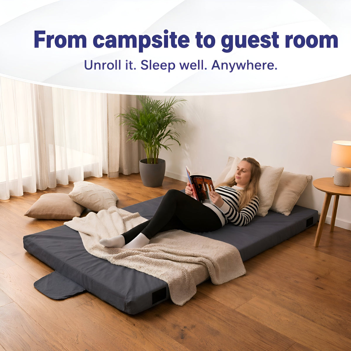 4-Inch Memory Foam Camping Mattress – Folding Waterproof Sleeping Pad