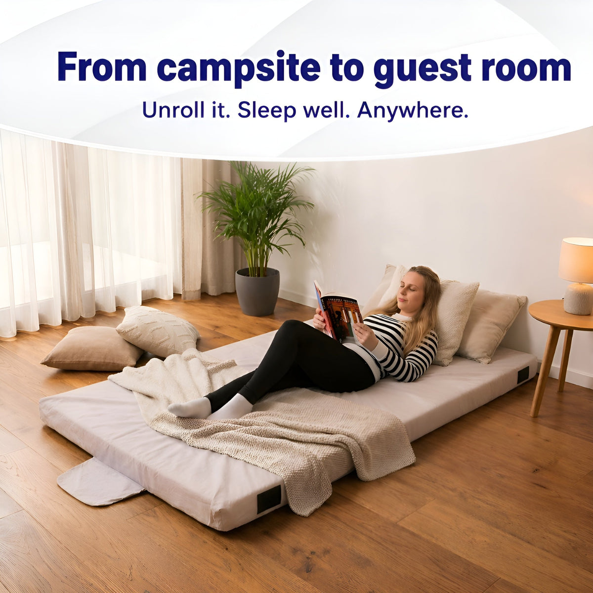 4-Inch Memory Foam Camping Mattress – Folding Waterproof Sleeping Pad