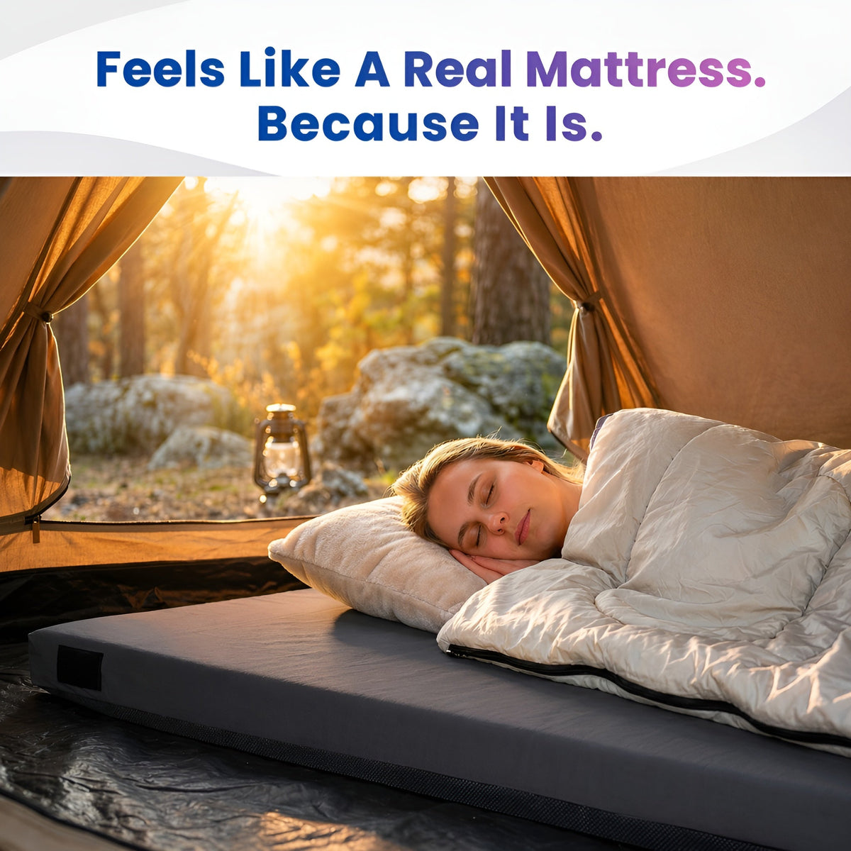4-Inch Memory Foam Camping Mattress – Folding Waterproof Sleeping Pad