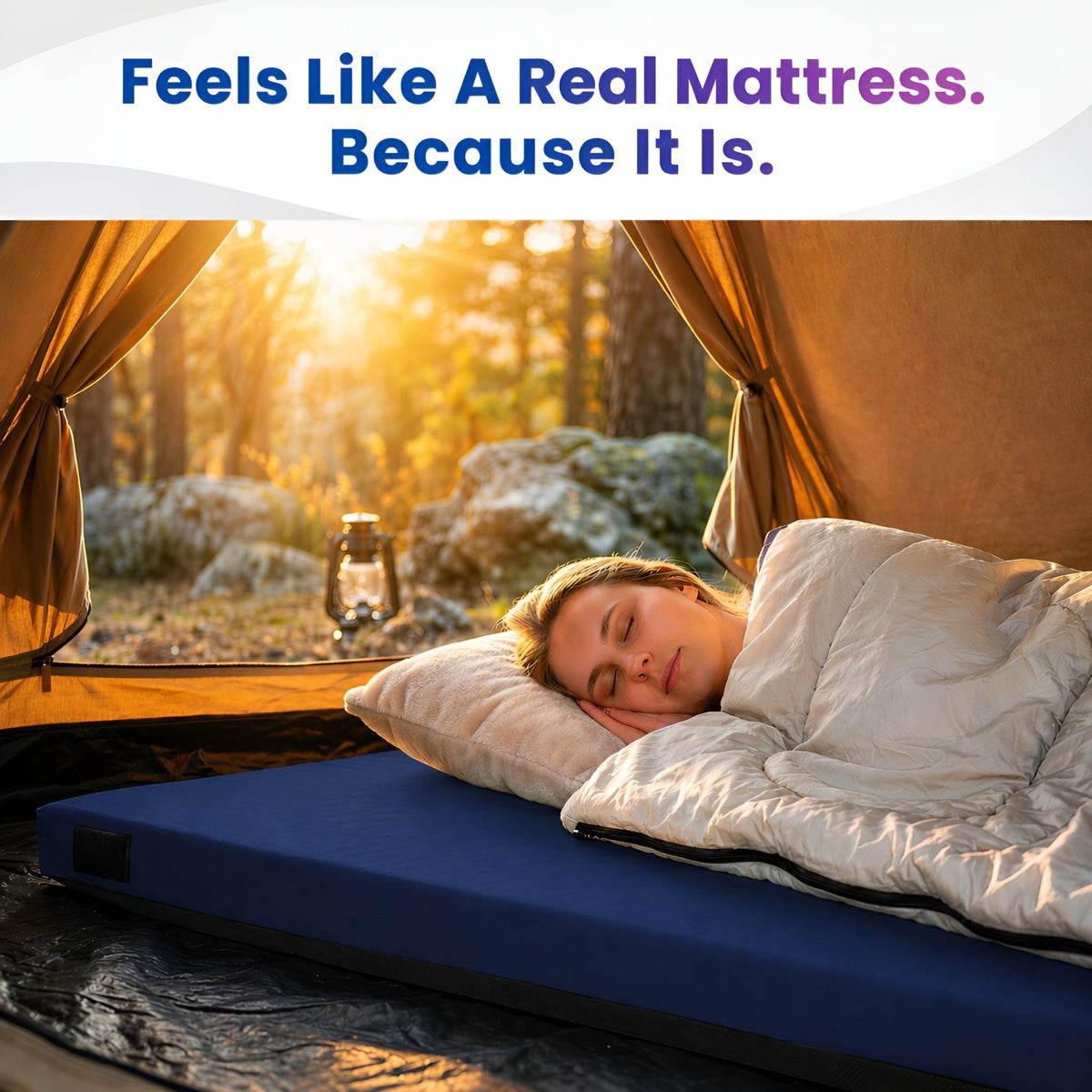 4-Inch Memory Foam Camping Mattress – Folding Waterproof Sleeping Pad