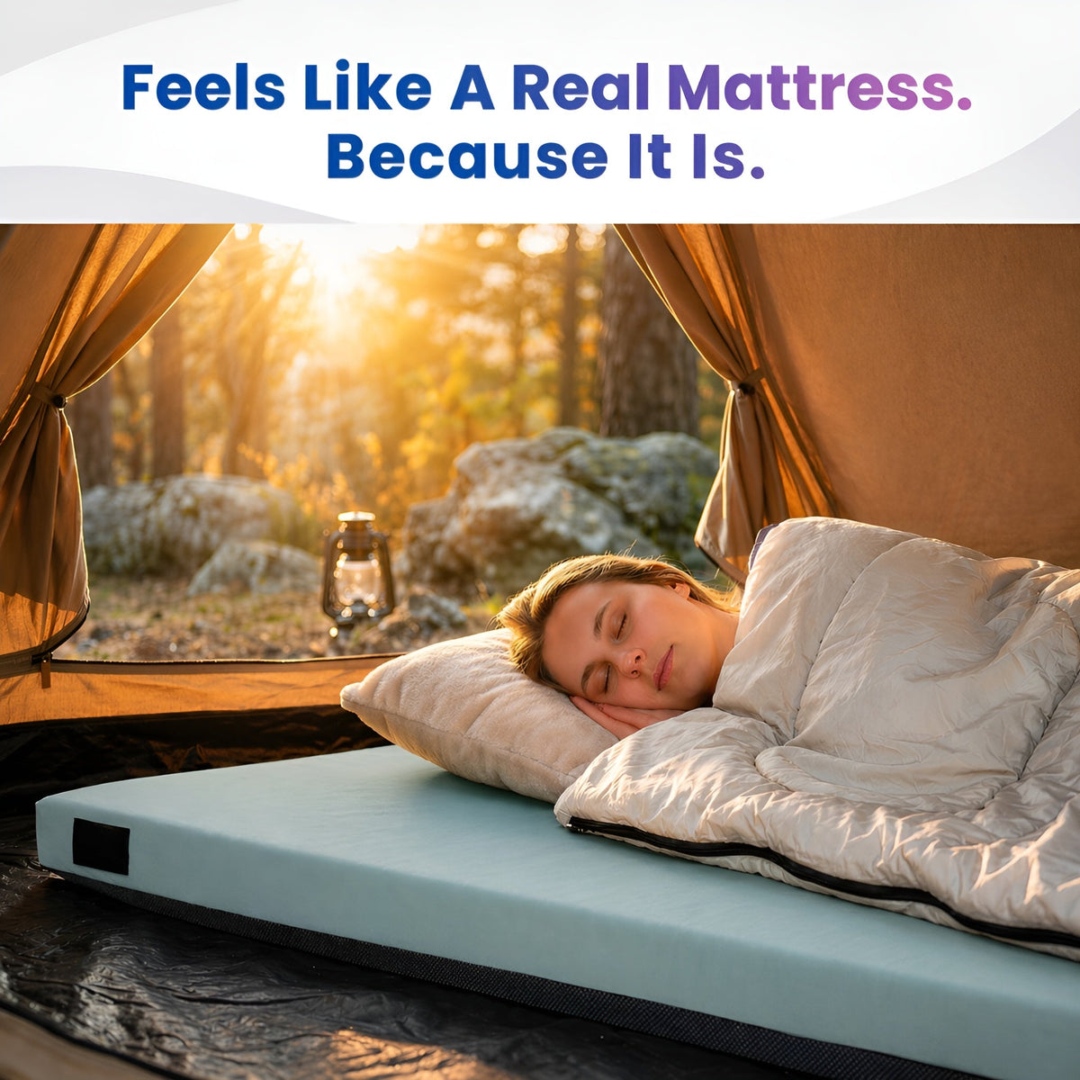 4-Inch Memory Foam Camping Mattress – Folding Waterproof Sleeping Pad