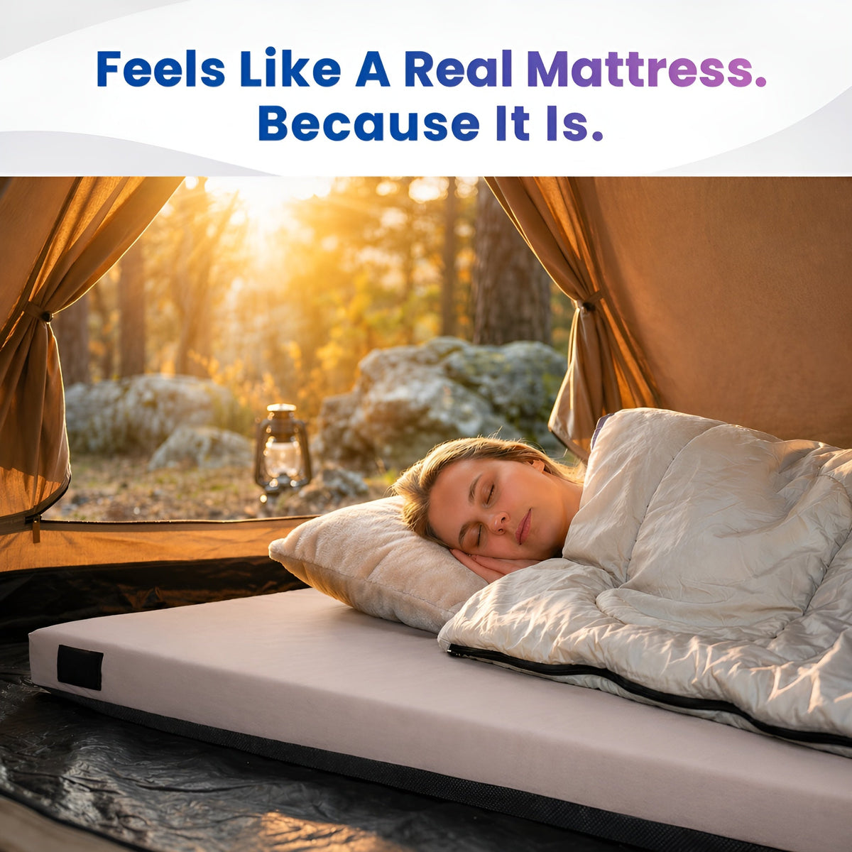 4-Inch Memory Foam Camping Mattress – Folding Waterproof Sleeping Pad