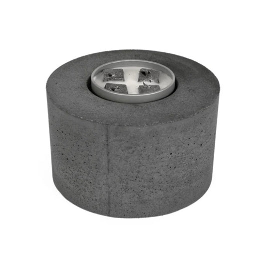 Classic Cylinder Concrete Tabletop Fire Pit with City Bonfire – Portable S’mores Campfire