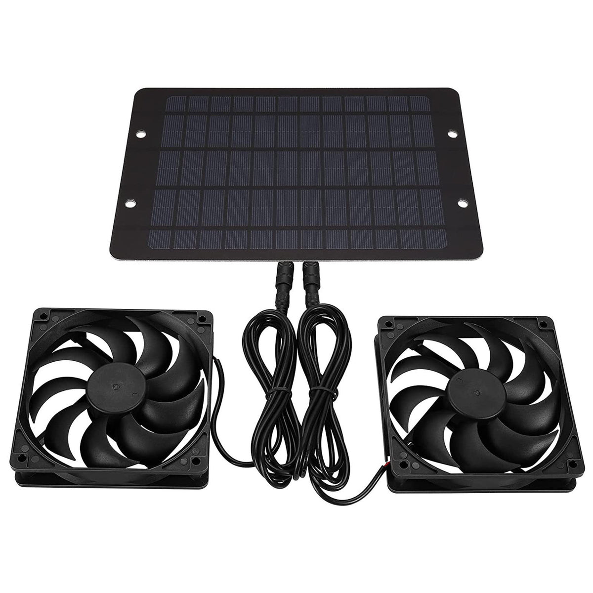 10W Solar Powered Dual Exhaust Fan For Outdoor Ventilation