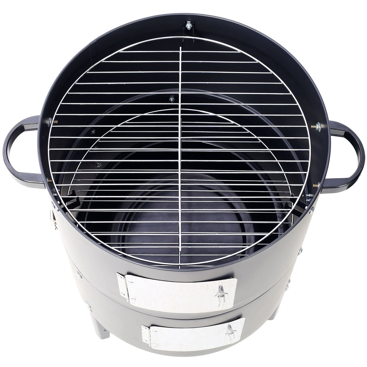 Vertical Charcoal Smoker & Grill – 453 Sq. In. 2-Tier Outdoor BBQ with Thermometer & Dual Access Doors