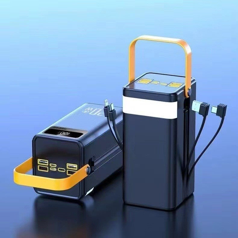 High Capacity 200000mAh Power Bank With Built In Cable 120W Fast Charge