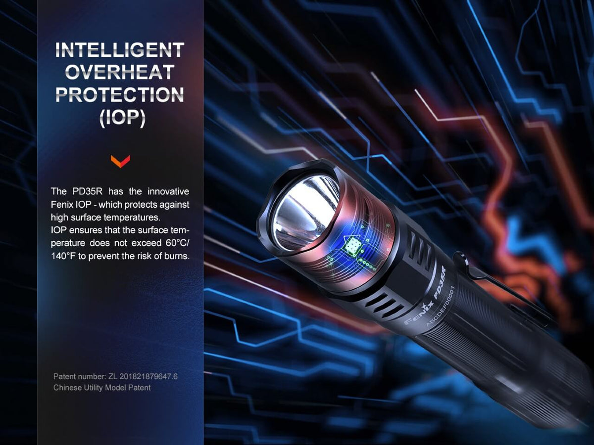 Fenix PD35R 1700-Lumen Rechargeable LED Flashlight – USB-C, 1,100+ ft Beam