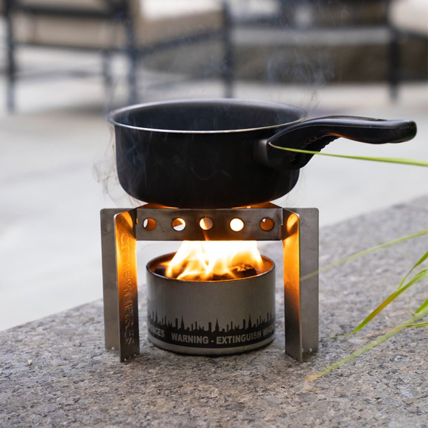 3-in-1 Stainless Steel Camp Cooker, Pot Stand & Reversible Trivet
