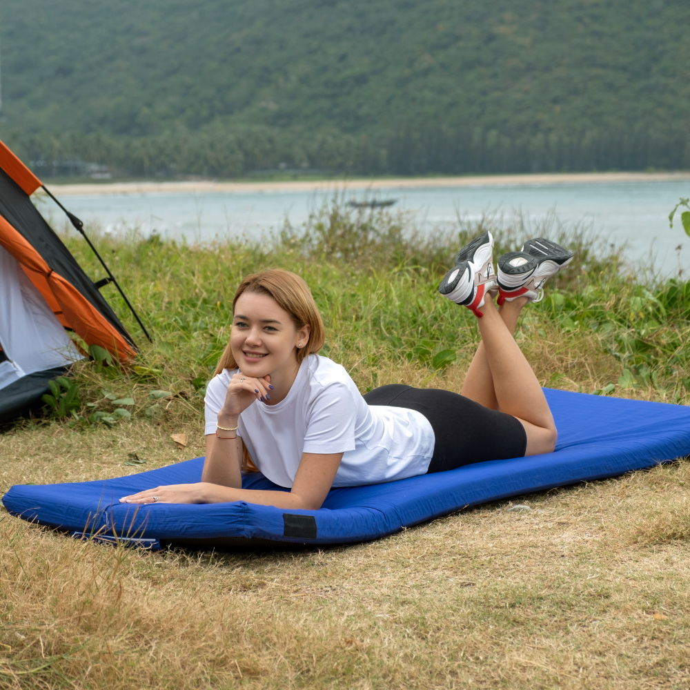 4-Inch Memory Foam Camping Mattress – Folding Waterproof Sleeping Pad